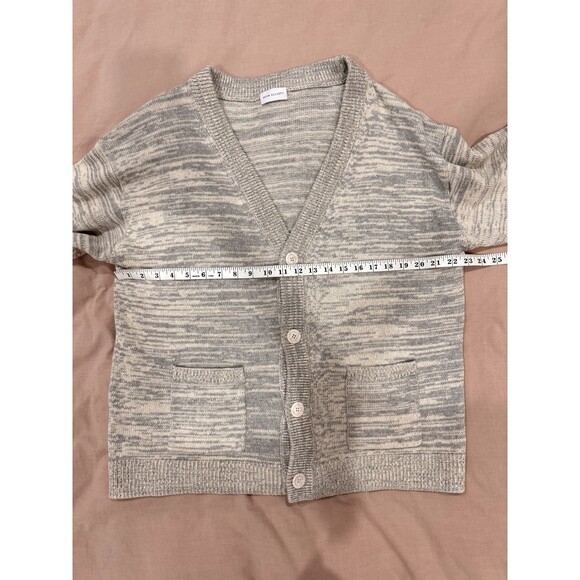 John Elliot Juke Cardigan Cotton Heavy Chunky Fisherman Rib Knit Mens S (1) Gray - Picture 7 of 8